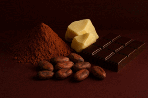 Products of cocoa processing.