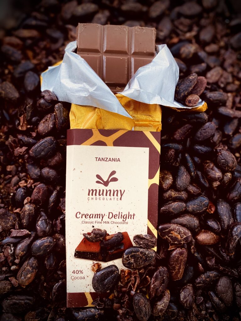 Munny Chocolate bar, 'The Real Tanzanian Chocolate' made in Tanzania